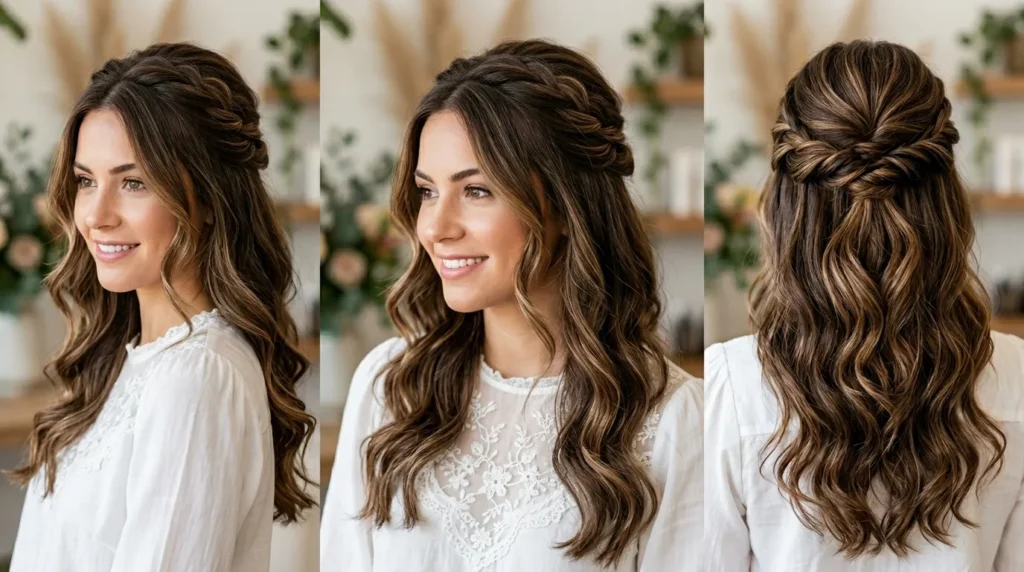 half up half down hair