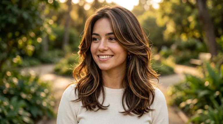 highlights dark brown hair