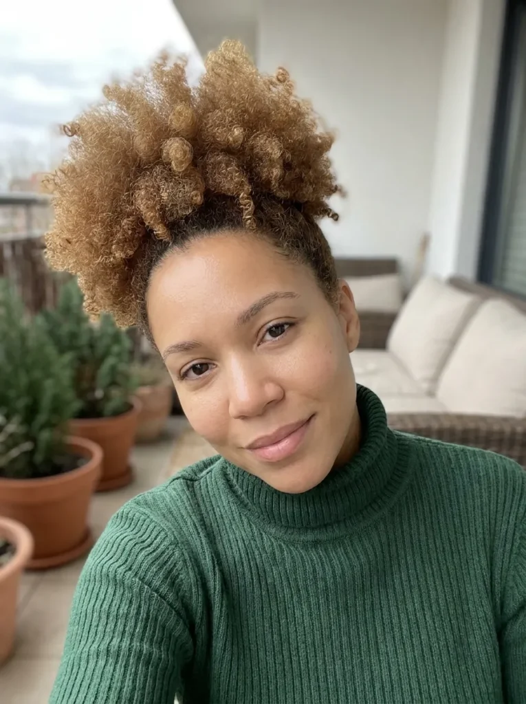 Afro Puff Updo