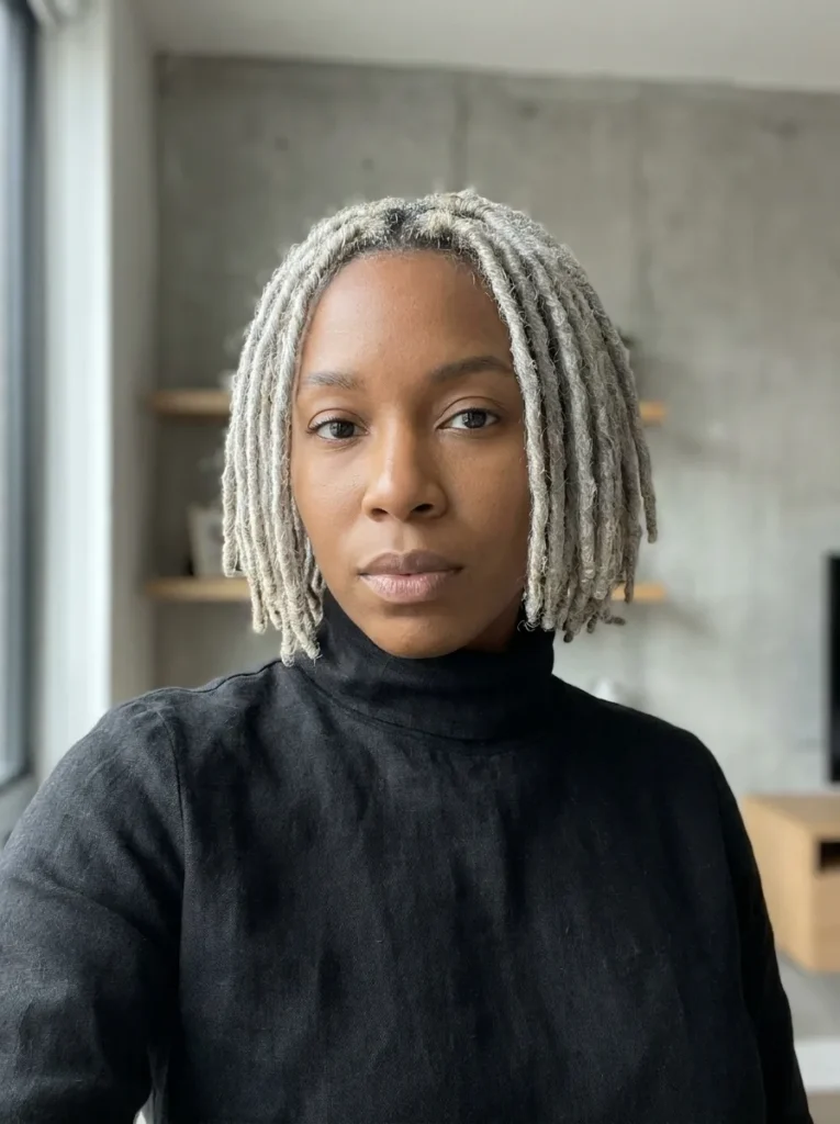 Ash Blonde Short Locs