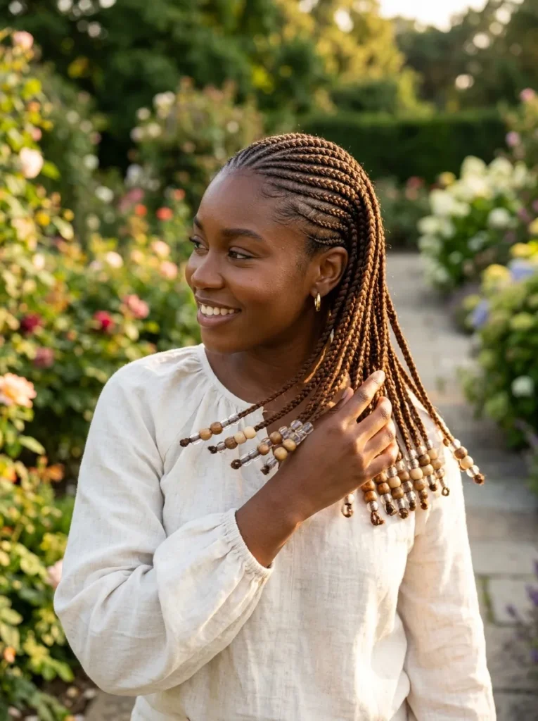 Beaded Cornrow Braids