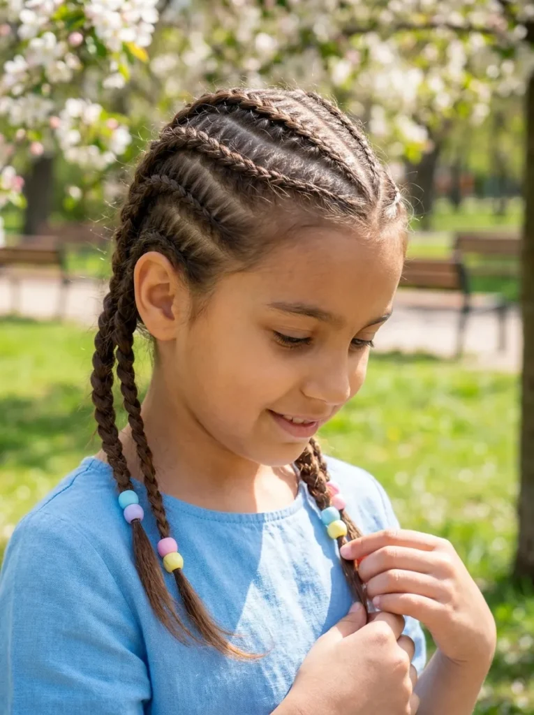 Beaded Side Cornrows