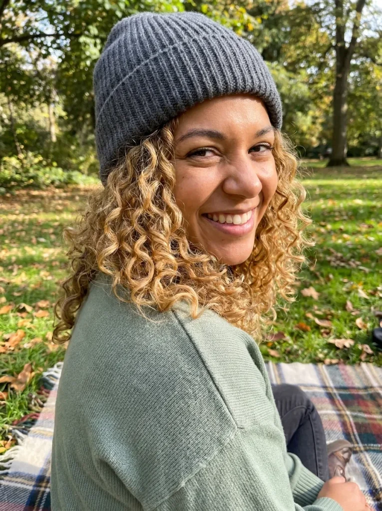 Beanie with Curls