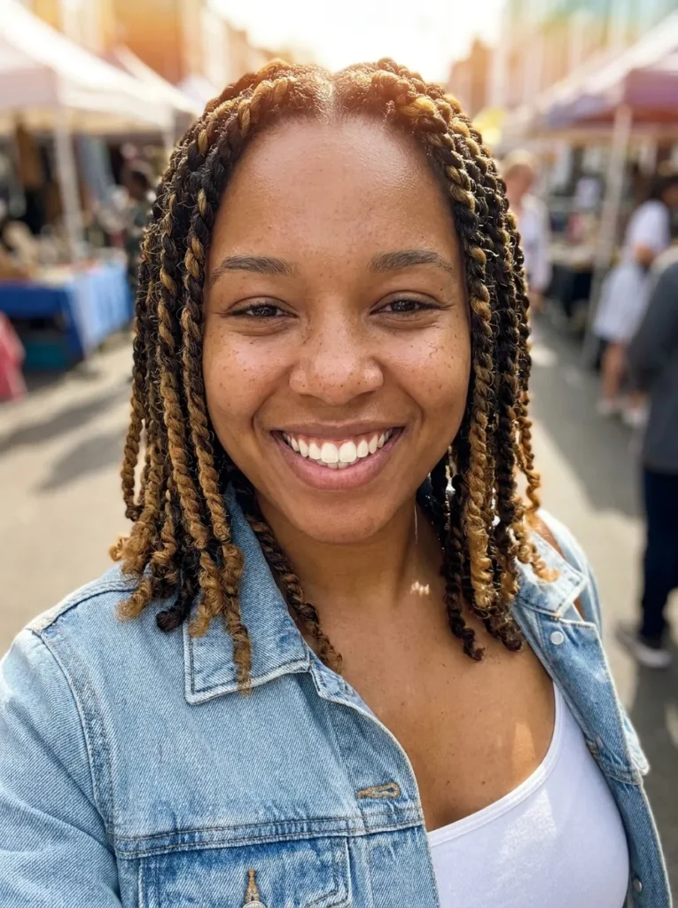 Blonde Highlighted Twists
