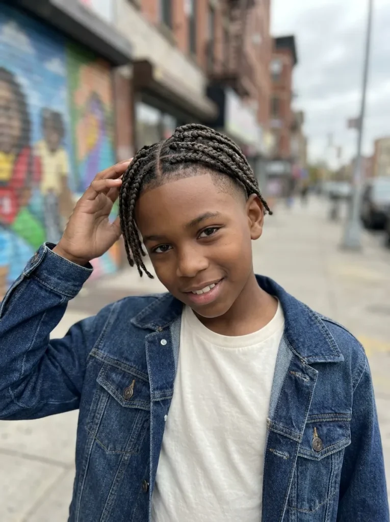 Box Braids Fade