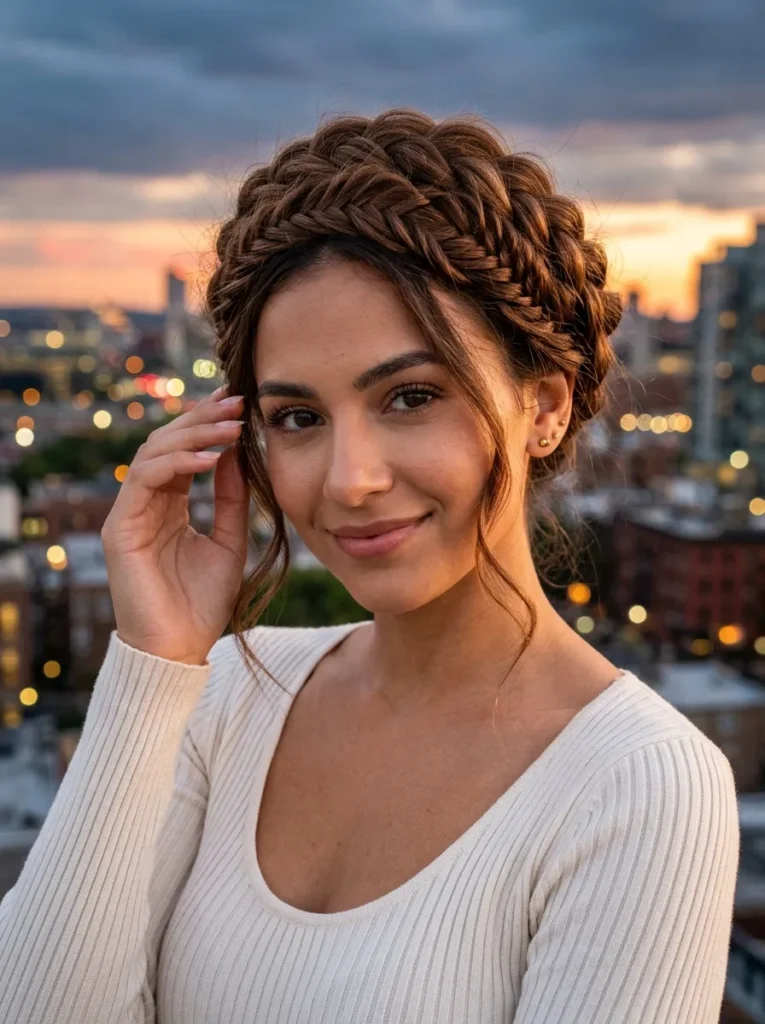 Braided Crown Updo