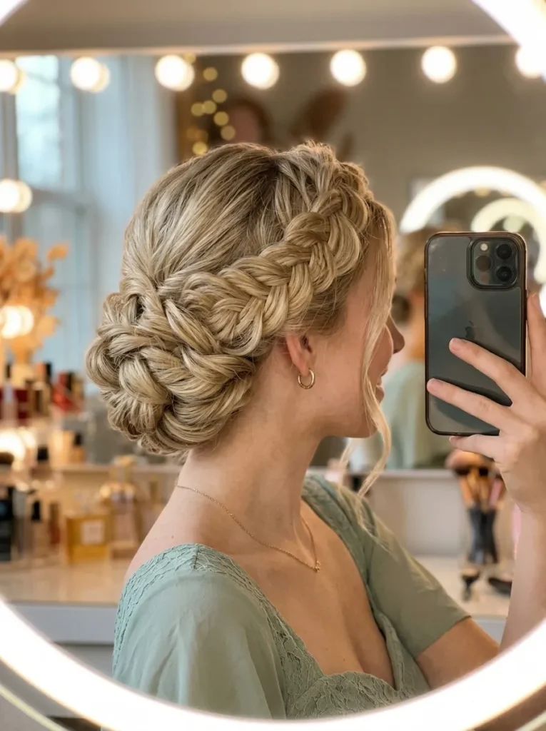 Braided Crown Updo