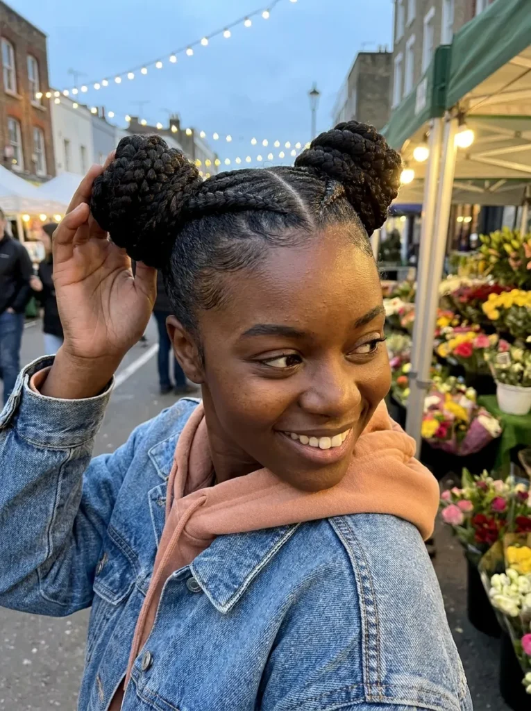 Braided Space Buns