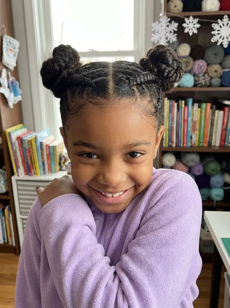 Braided Space Buns
