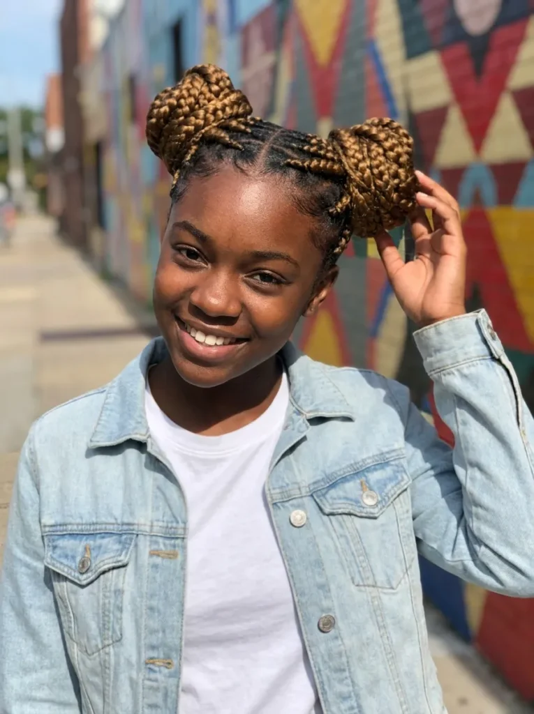 Braided Space Buns