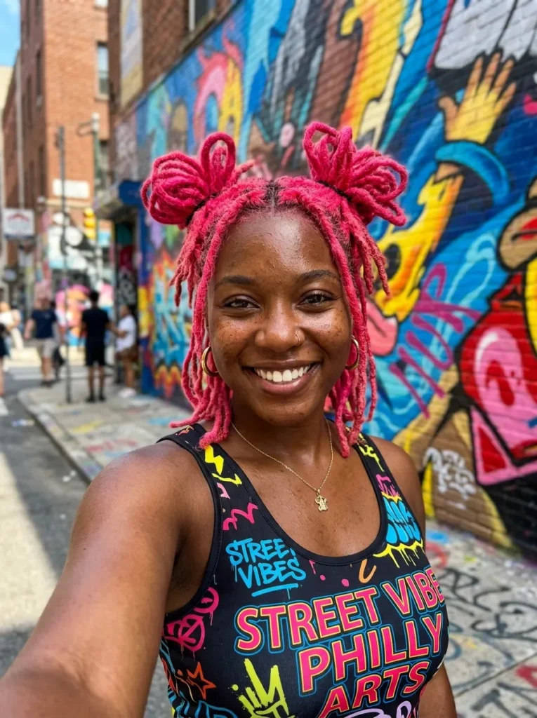 Bright Pink Space Buns