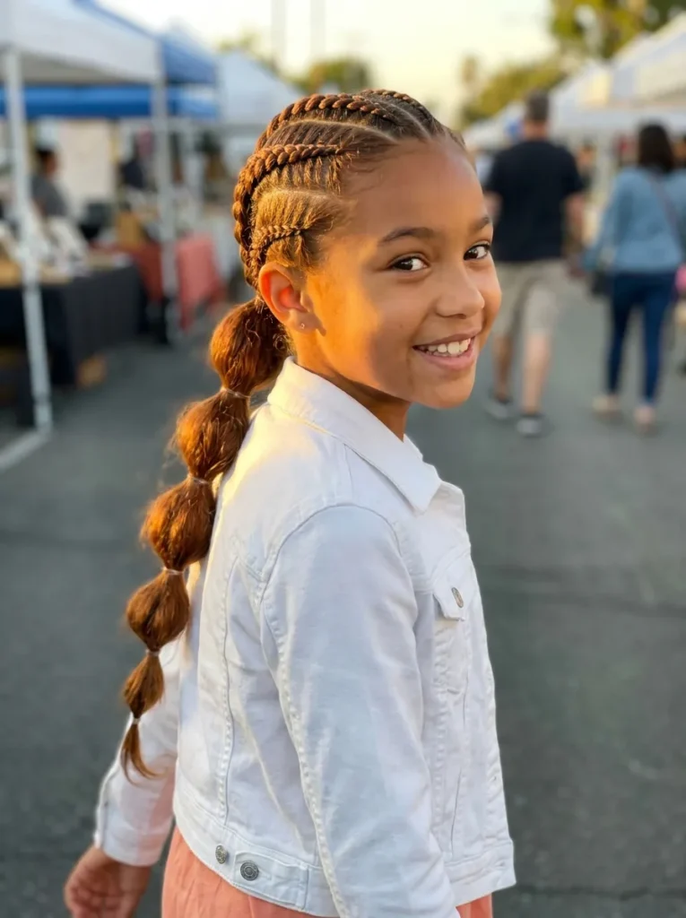 Bubble Pony Braids
