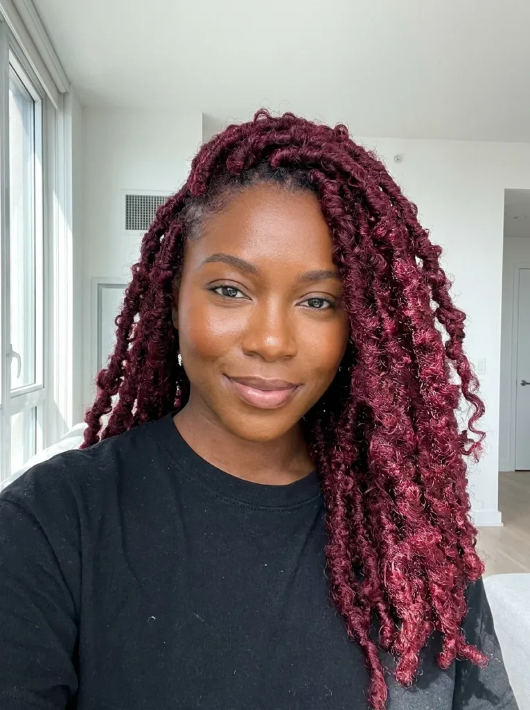 Burgundy Red Colored Locs