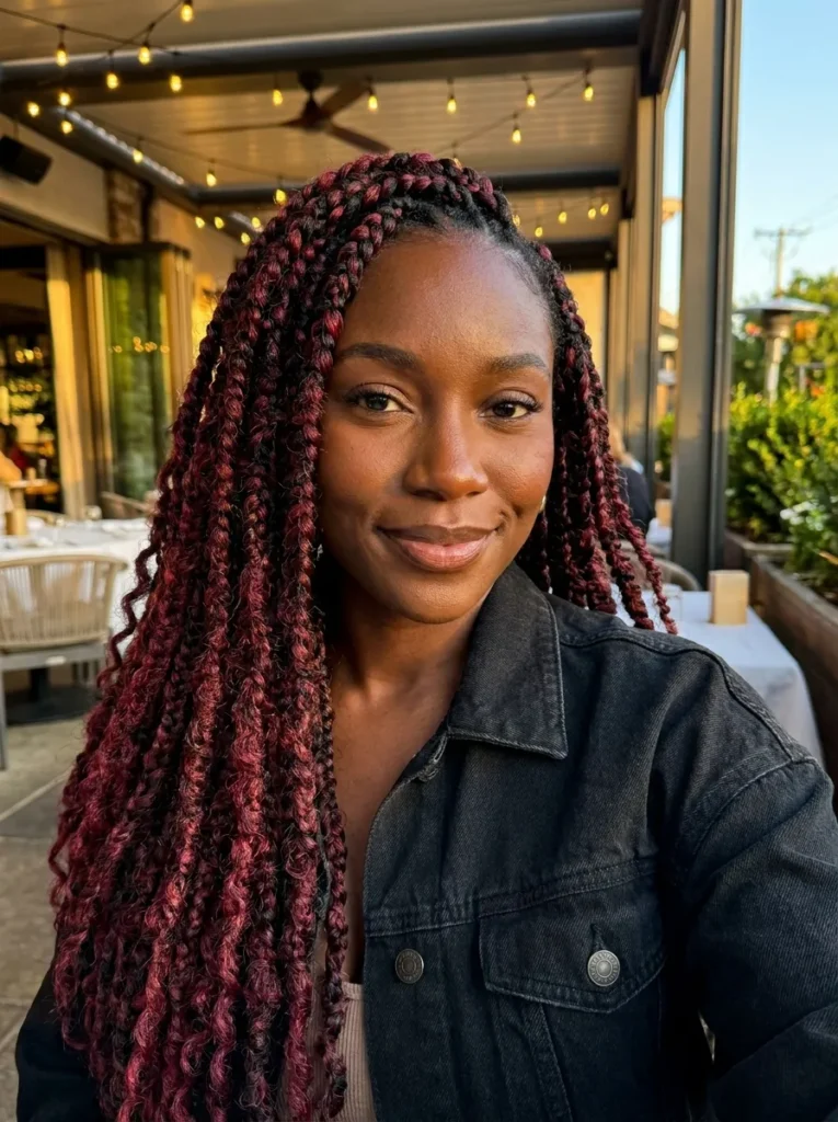 Burgundy Red Highlights