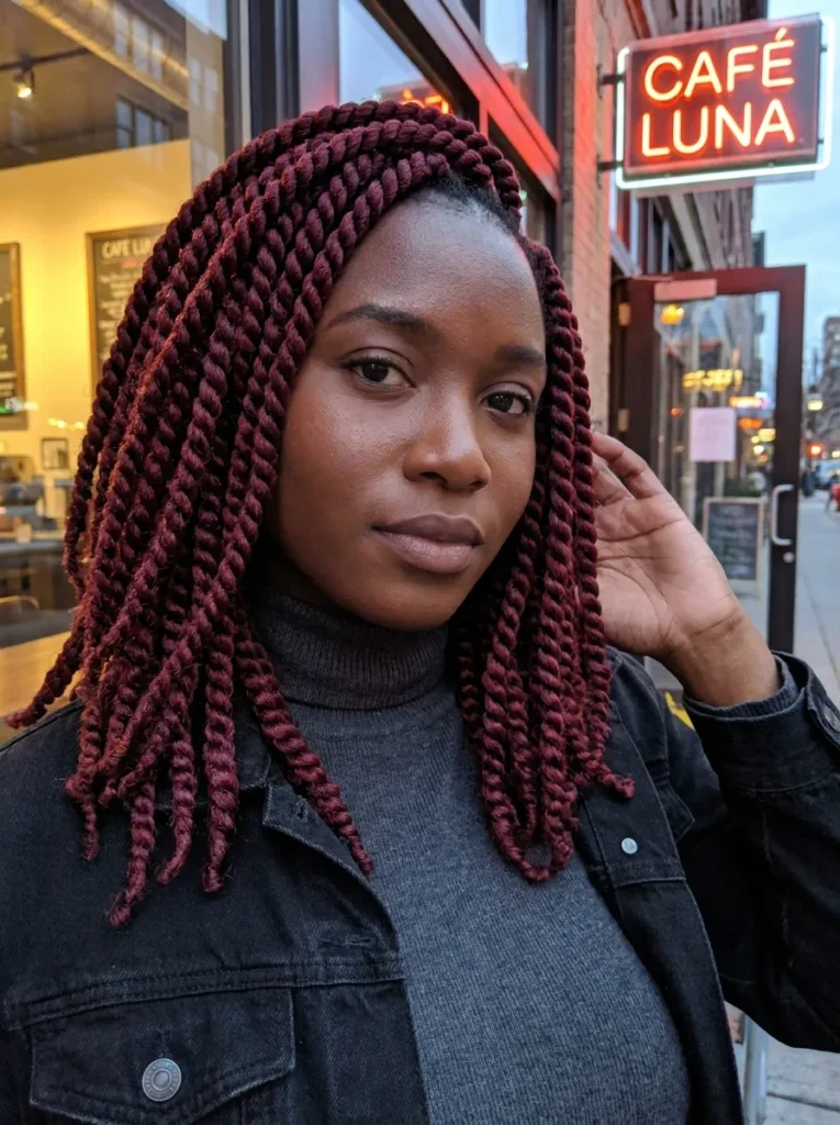 Burgundy Rope Twists