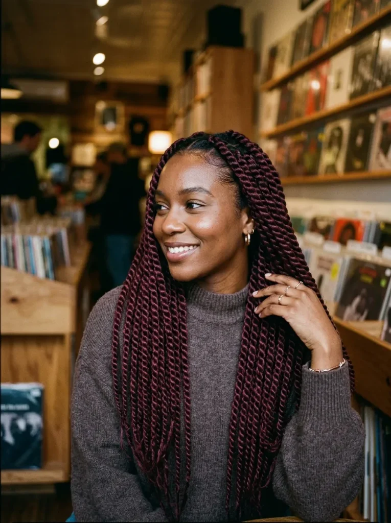 Burgundy Rope Twists