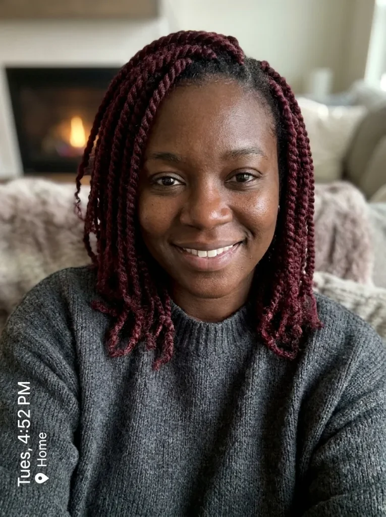 Burgundy Yarn Twists