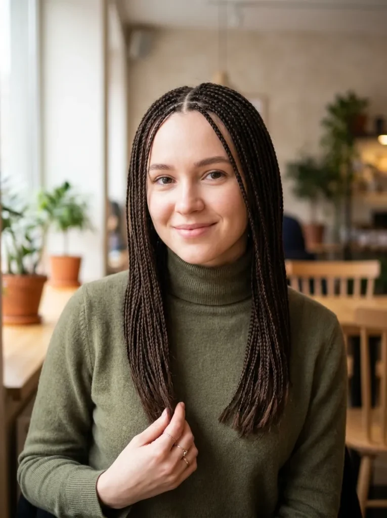 Center-Part Braids