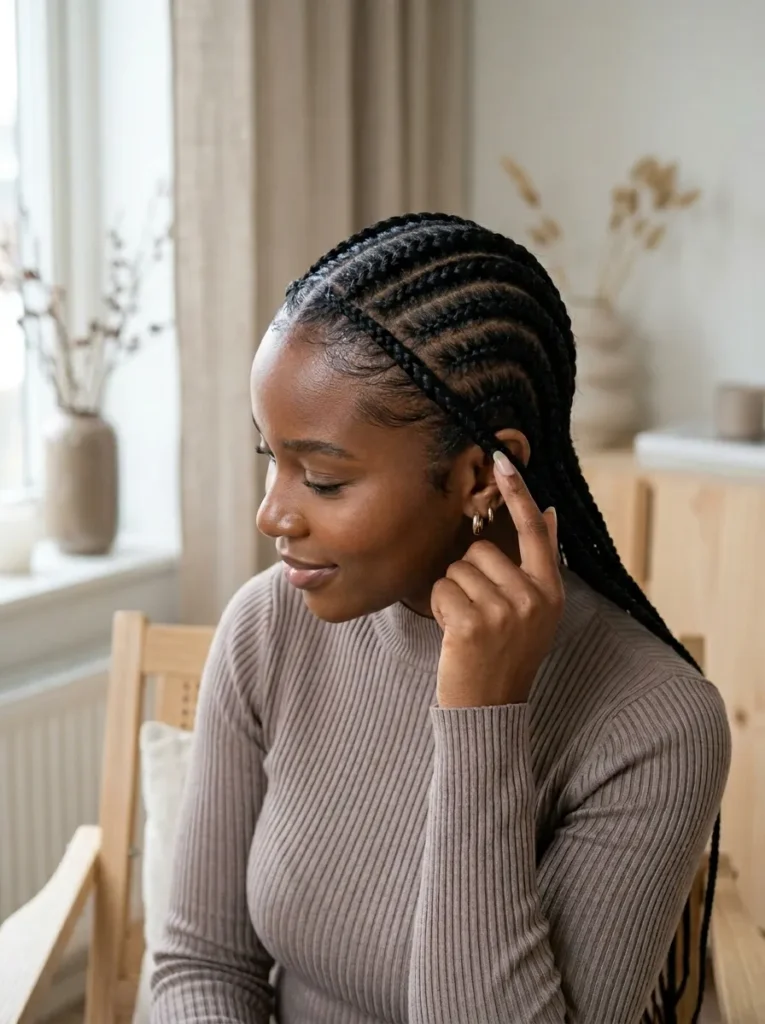 Center Part Cornrows
