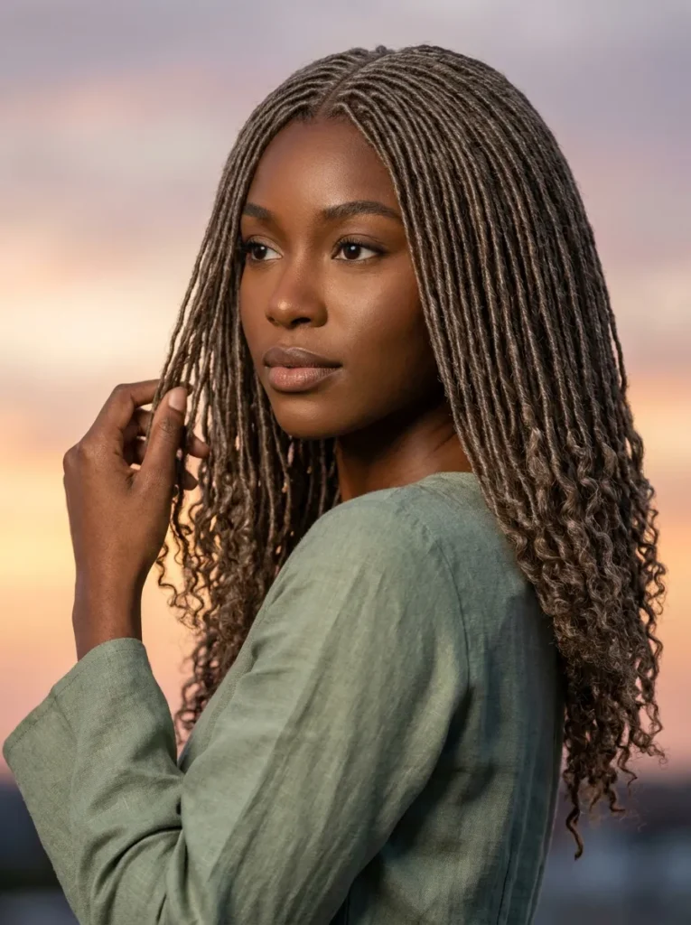 Center Part Locs