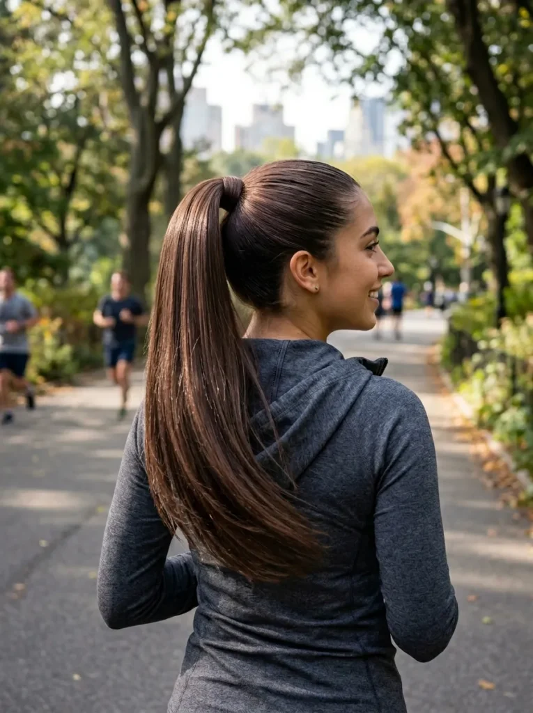 Cherry Mocha High Ponytail