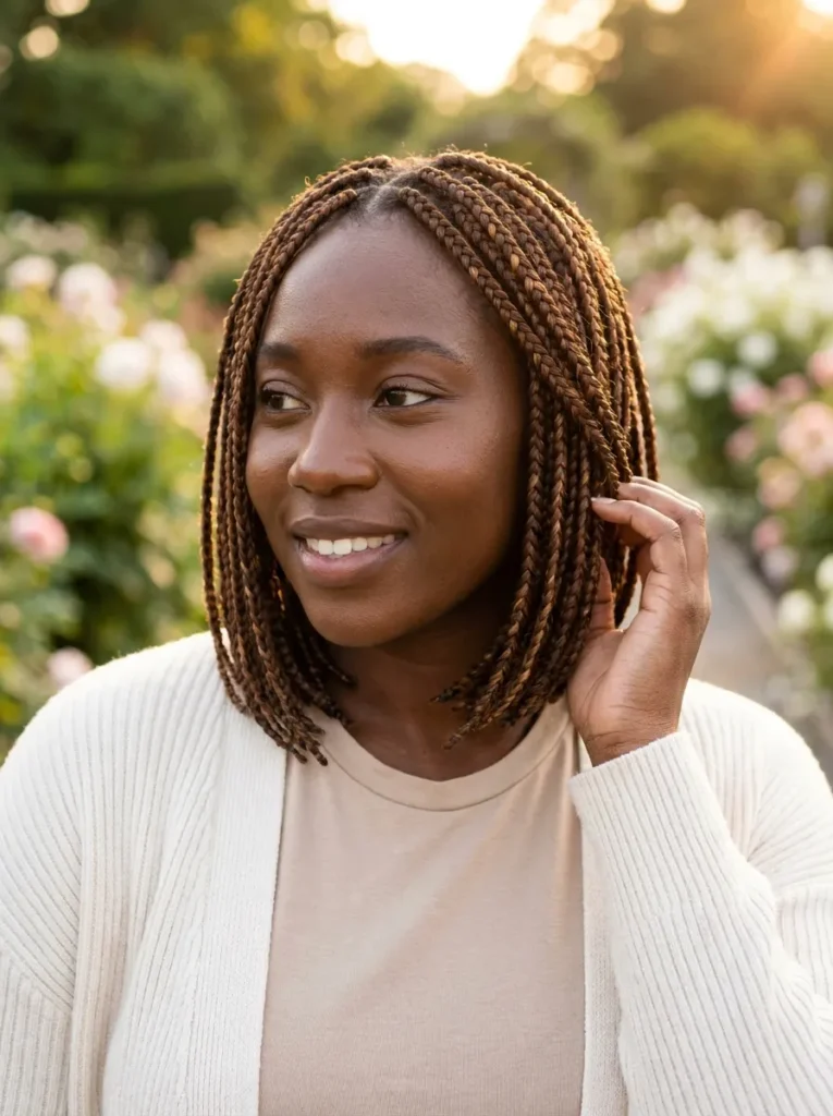 Chin Length Braids