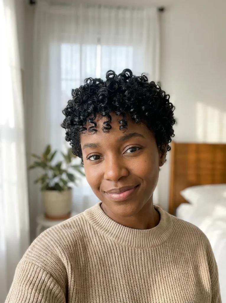 Classic Tapered Curly Pixie