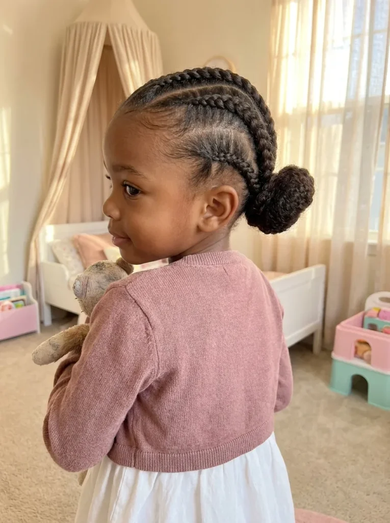 Cornrow Bun Style