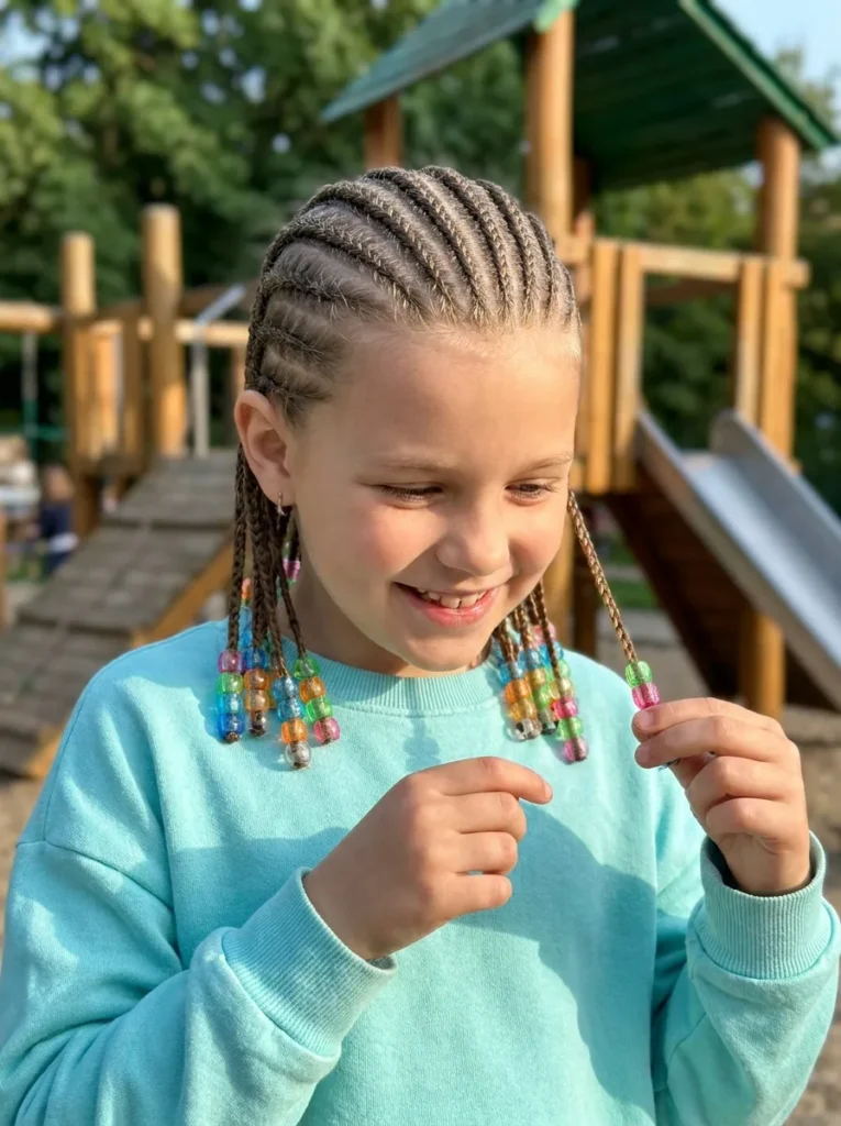 Cornrows With Beads