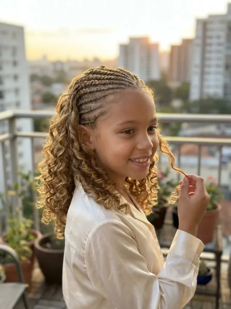 Cornrows With Curls