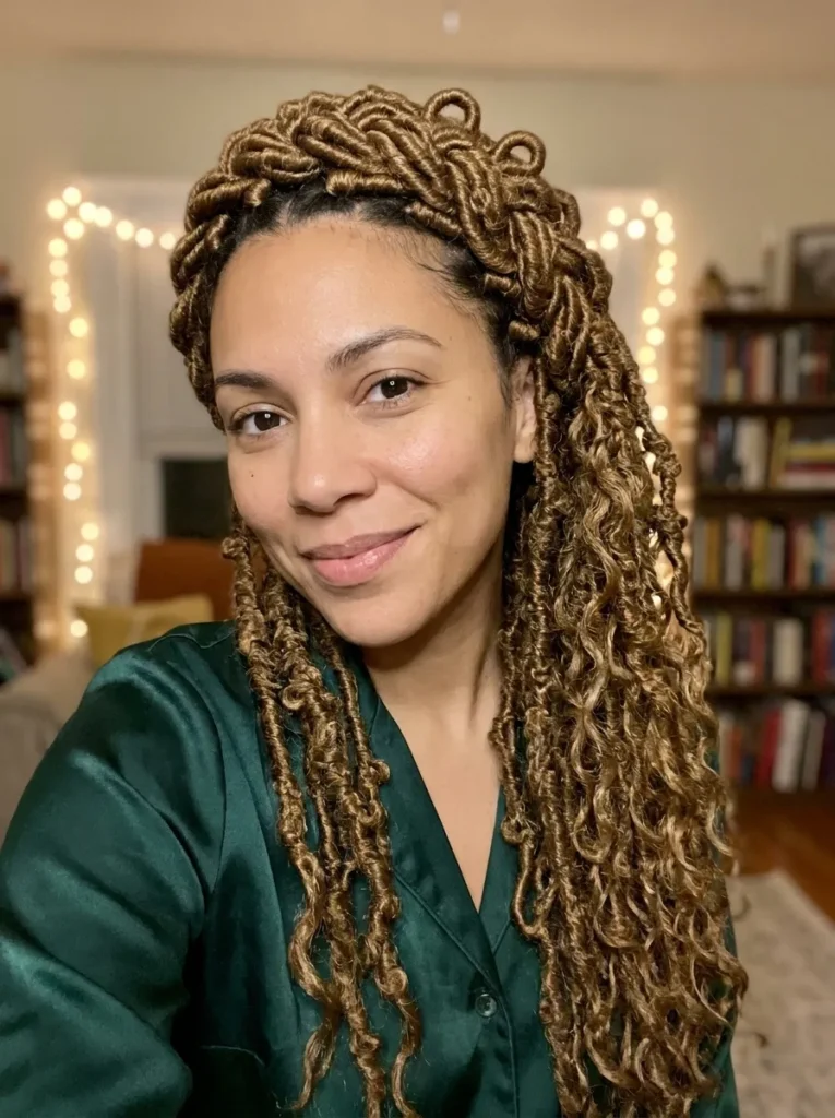 Crown Braid Locs Style