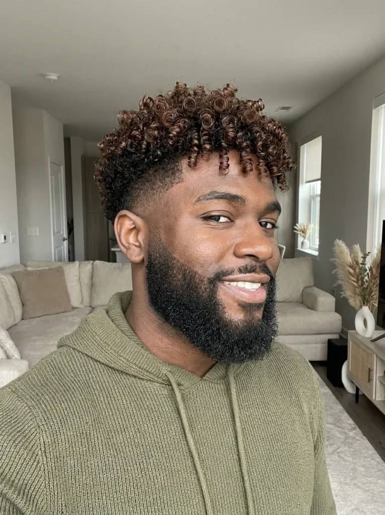 Curly Drop Fade