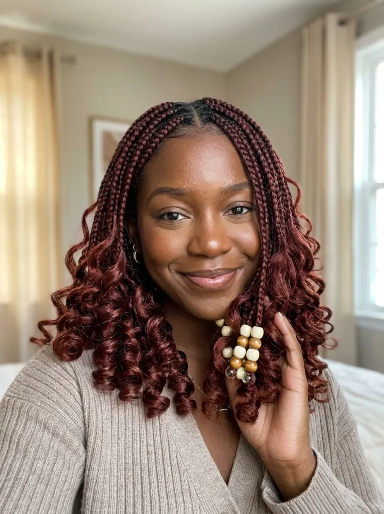 Curly End Beaded Braids
