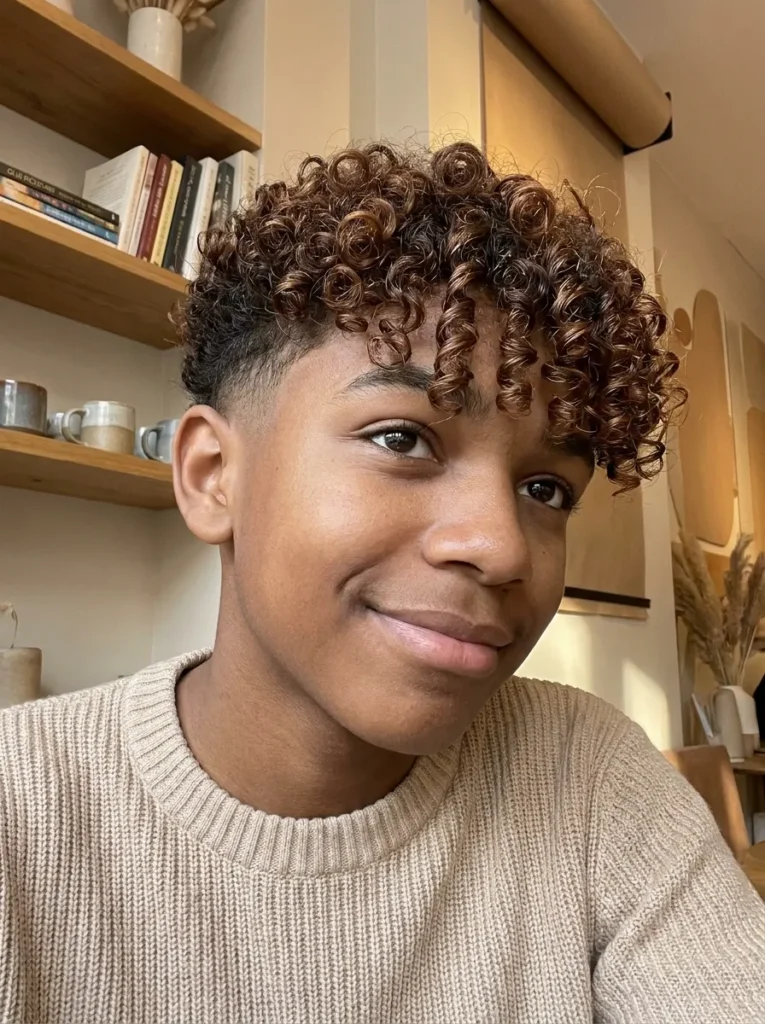 Curly Fringe Fade