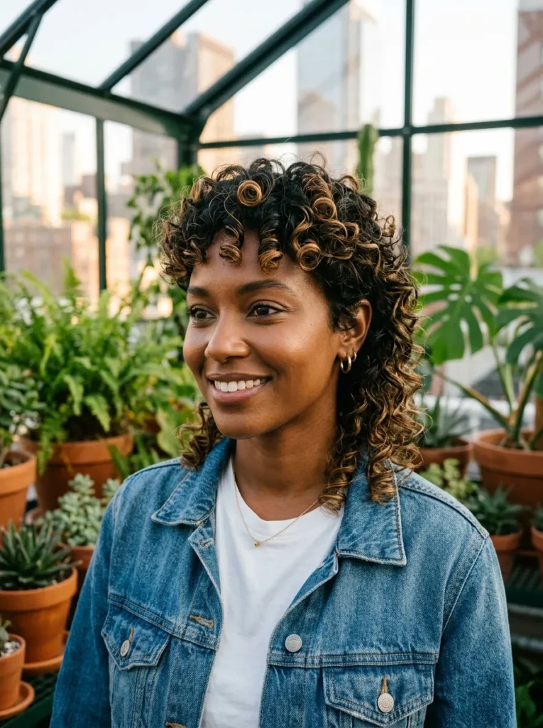 Curly Pixie Mullet