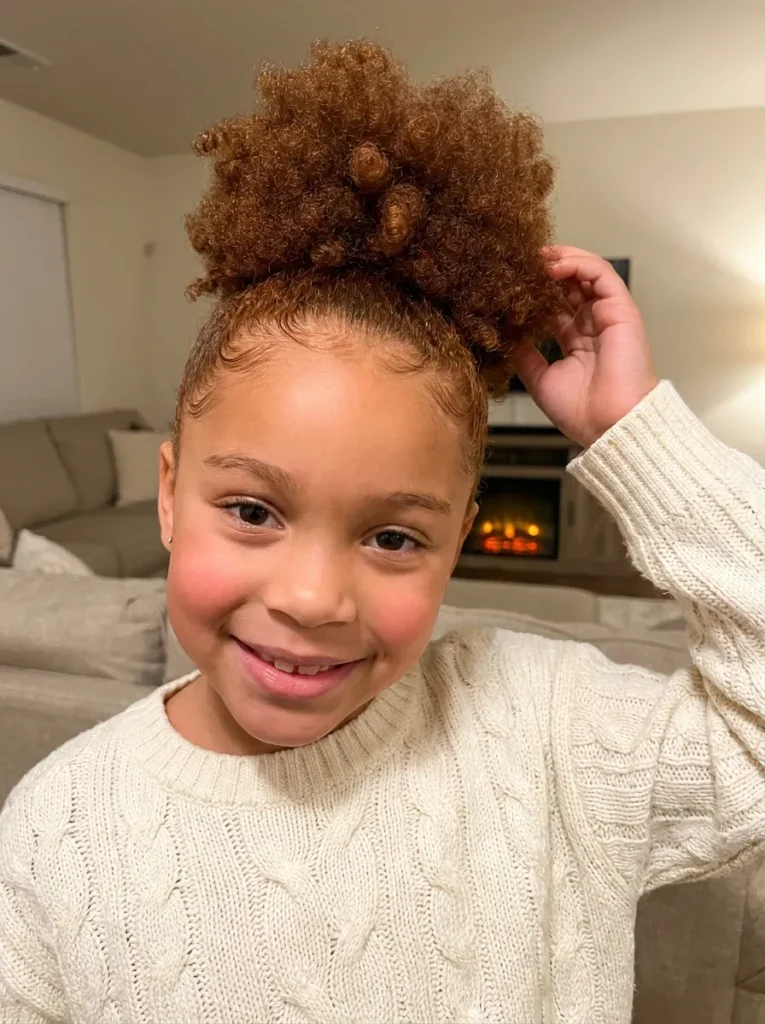 Curly Puff Bun