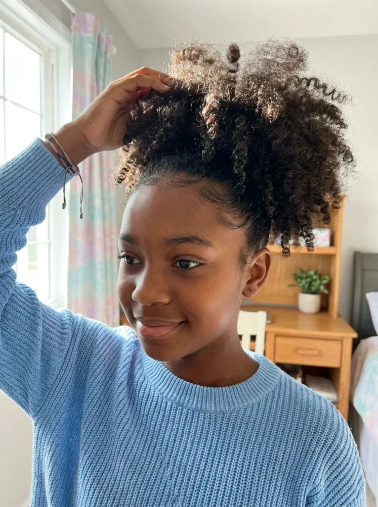 Curly Puff Ponytail