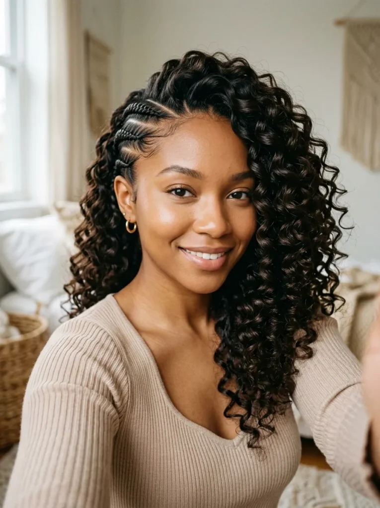 Curly Side Part