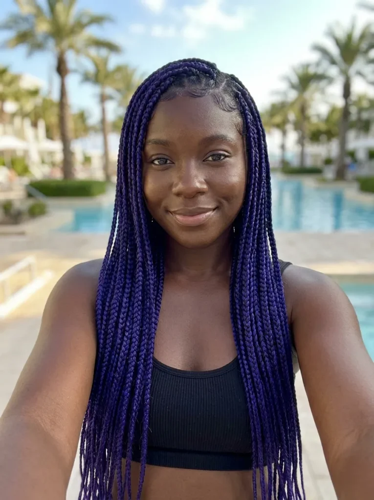 Deep Purple Waist-Length Braids