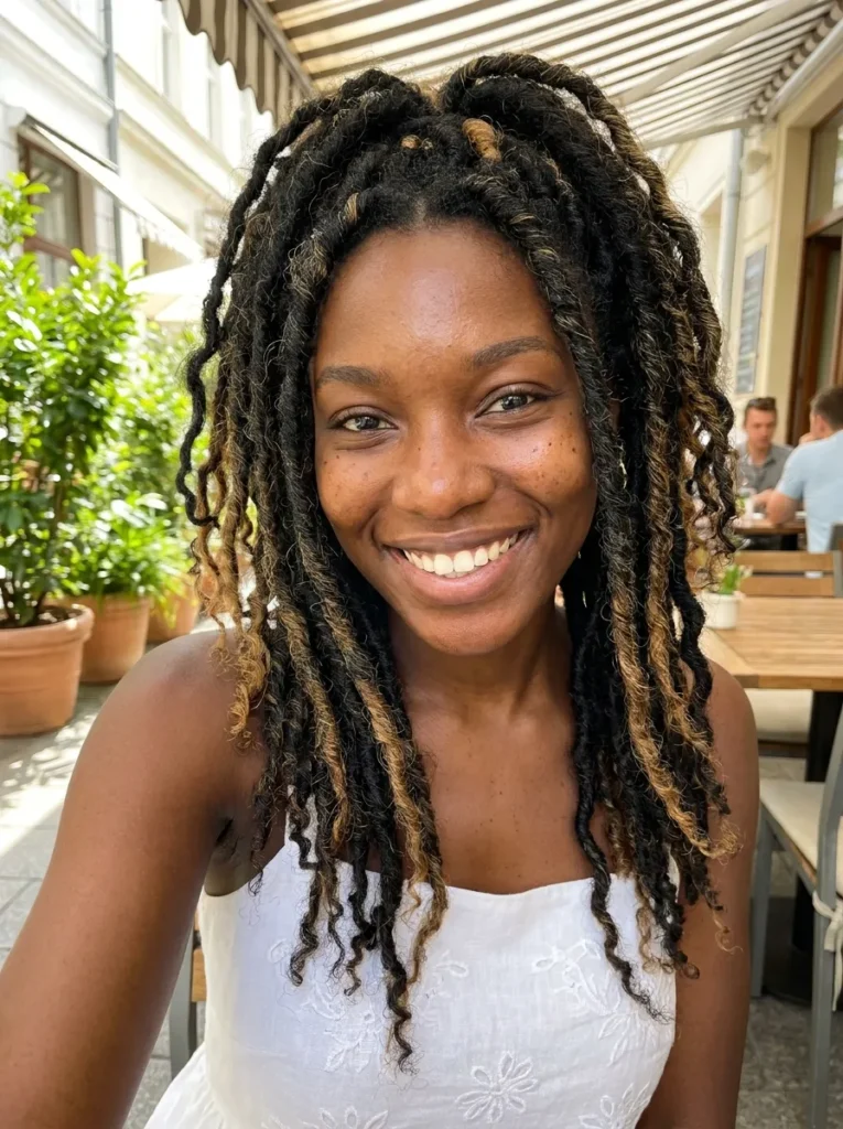 Distressed Bohemian Goddess Faux Locs Hairstyles