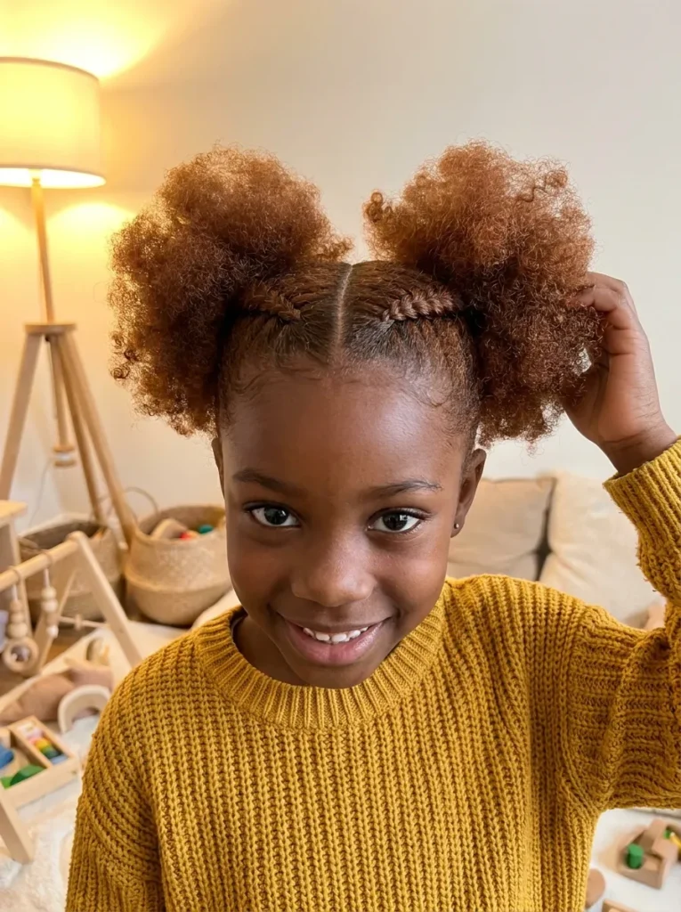 Double Puff Braids