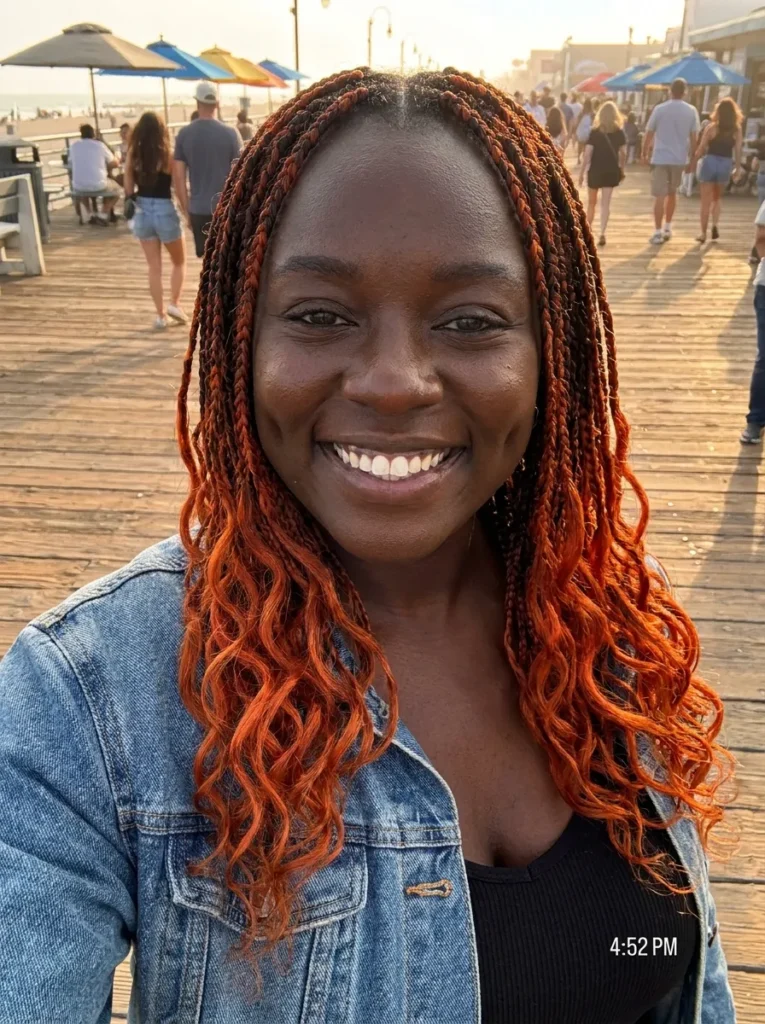 Fiery Copper Ombre Braids