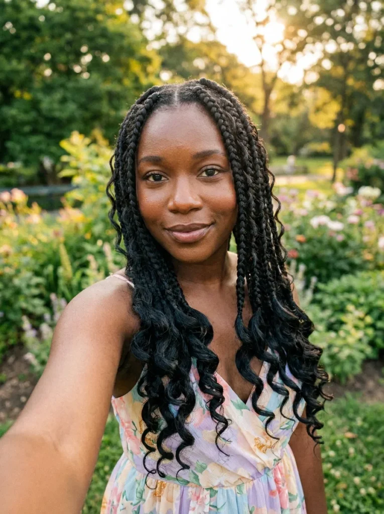 Floor Length French Curls