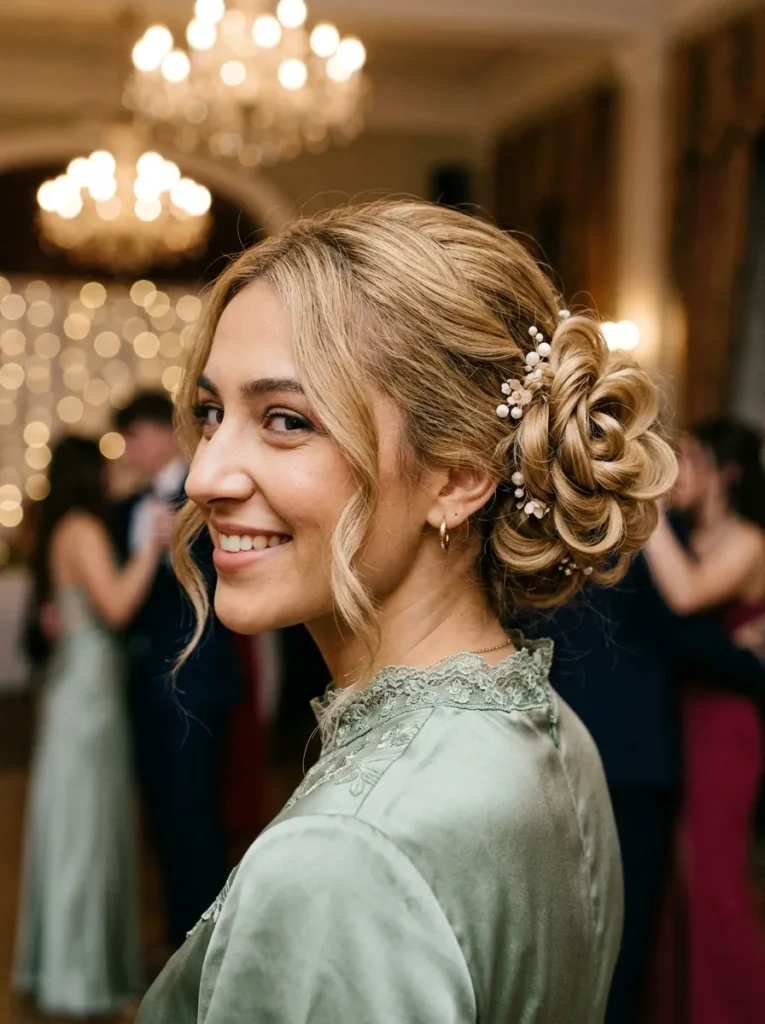 Flower Bun Updo