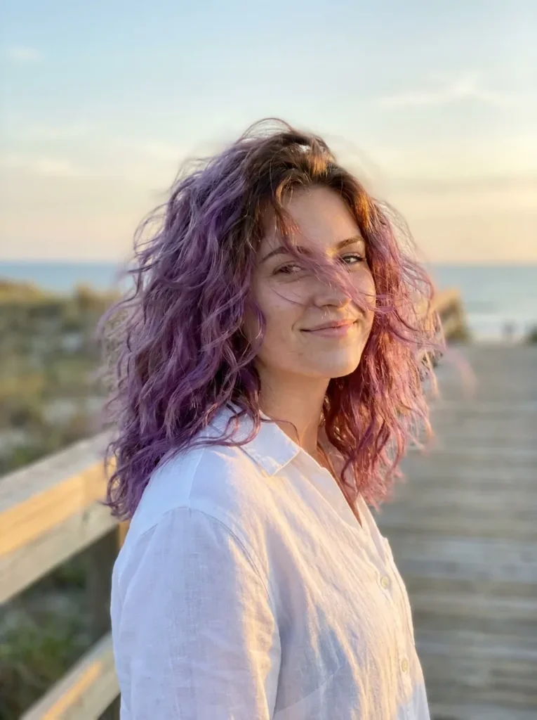 Flowy Purple Beach Waves