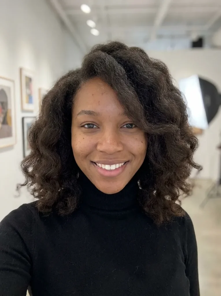 Fluffy Side Part Braid Out