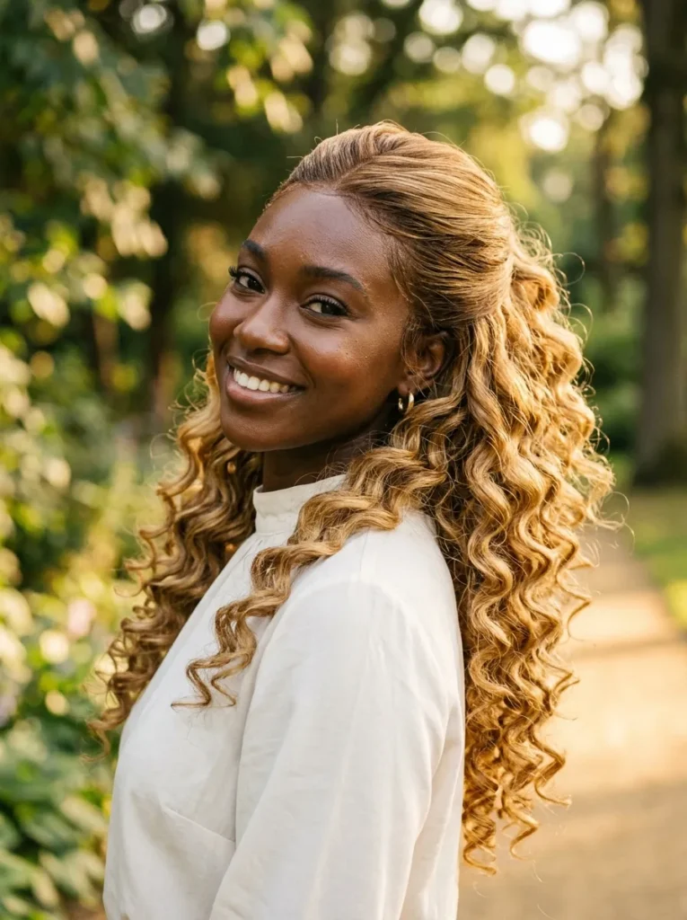 Glam Half Up Curls