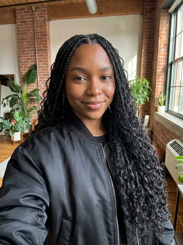 Goddess Braids With Curls