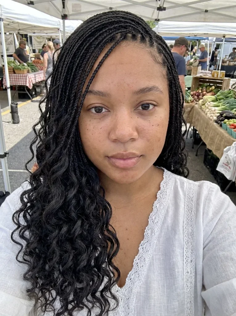 Goddess Sweeping Micro Braids