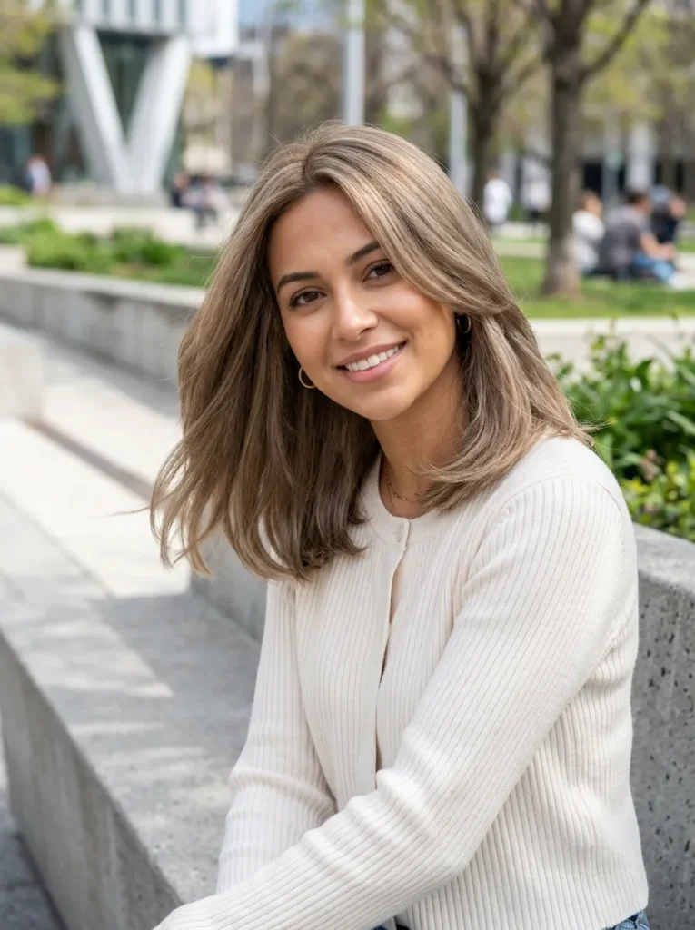 Golden Ash Blonde Lob